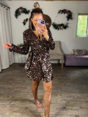 Room Stopper Sequin Dress