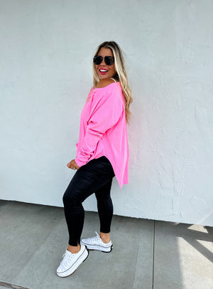 Allie Athleisure Top (Pink)