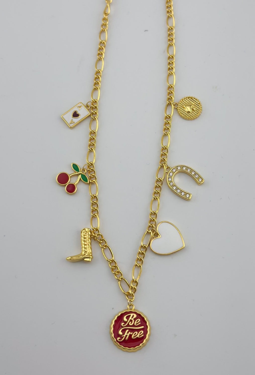 Small Town Charm 18K Gold Necklace