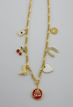 Small Town Charm 18K Gold Necklace