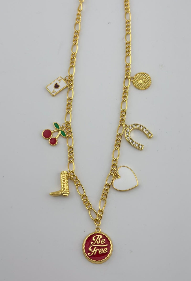 Small Town Charm 18K Gold Necklace