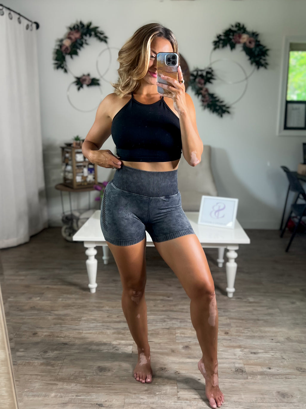 Get It Girl Biker Shorts (Charcoal)