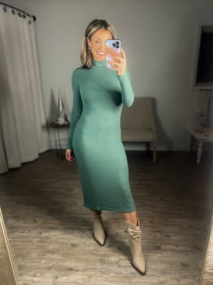 All Night Long Ribbed Dress