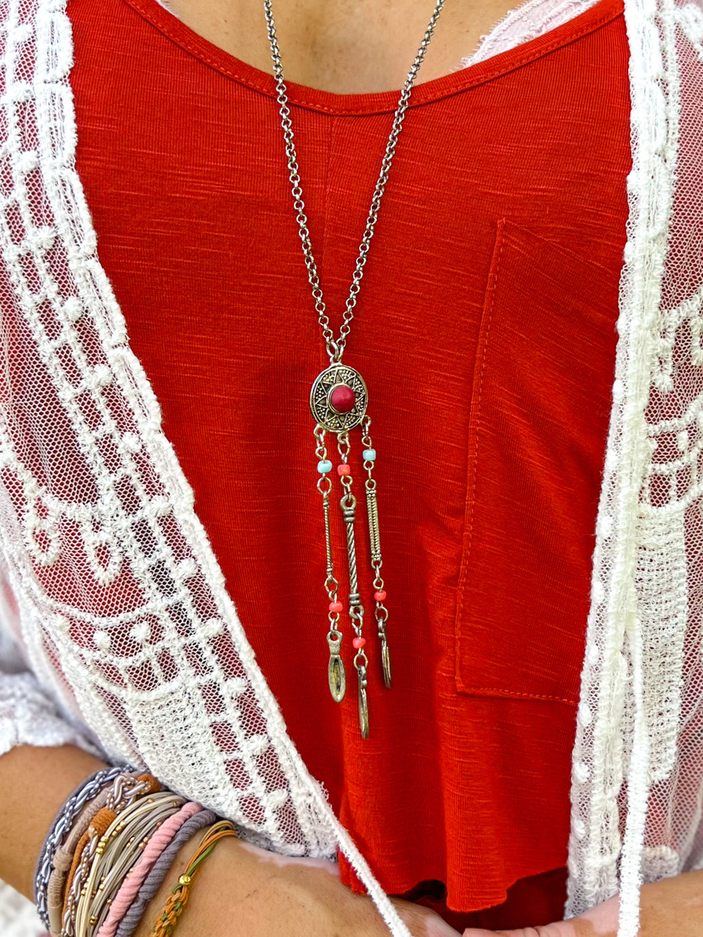 Western Vintage Silver Necklace