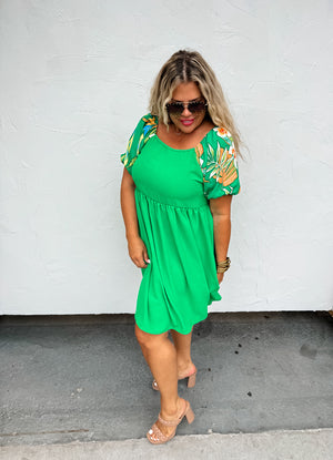 Day In Italy Dress Green (Pre-Order) - Ships 7/12
