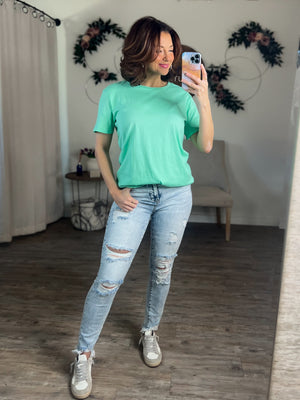 Cotton Boyfriend Tee (Mint)