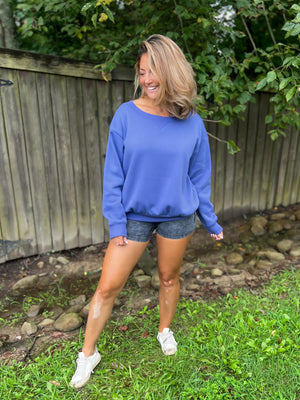 Bobby Boat Neck Pullover (Indigo)