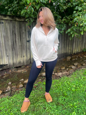Dream Stream Half Zip Pullover (Cream)