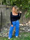 Just In Time Built In Bra Square Neck Top