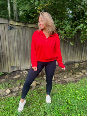 Scuba Half Zip Pullover (Red)