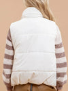 The Laniey Asymmetrical Puffer Vest (Cream)