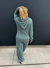 Pre-Order/ Ribbed Hayley Hooded Jumper (Moss Green)- ETA: 2 weeks