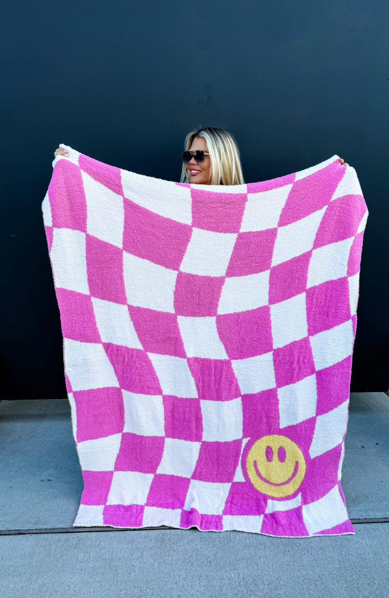 Checkered Smile Cloud Blanket