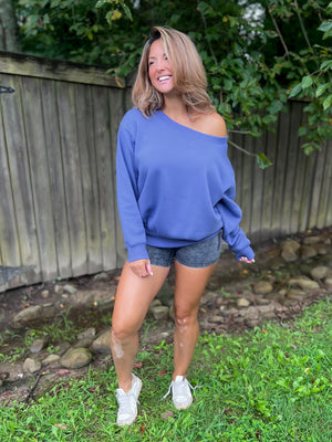 Bobby Boat Neck Pullover (Indigo)