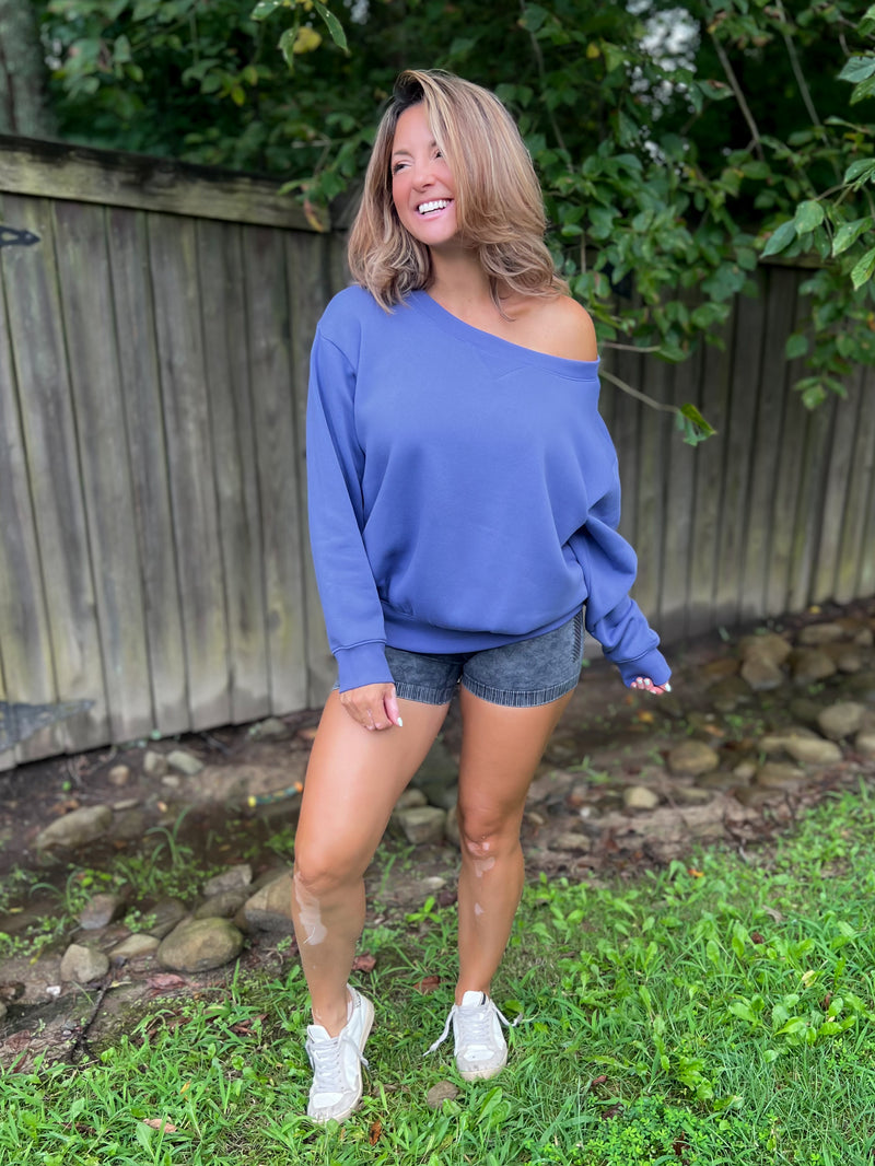 Bobby Boat Neck Pullover (Indigo)