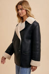 James Shearling Faux Leather