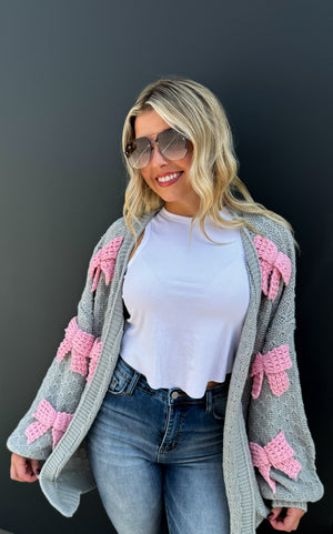 Very Demure Bow Knit Cardigan/ Pre-Order/ Ships after Christmas