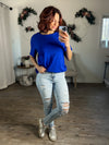 Cotton Boyfriend Tee (Royal Blue)