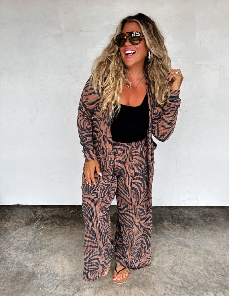 Haddie Cardigan (Zebra Mauve)