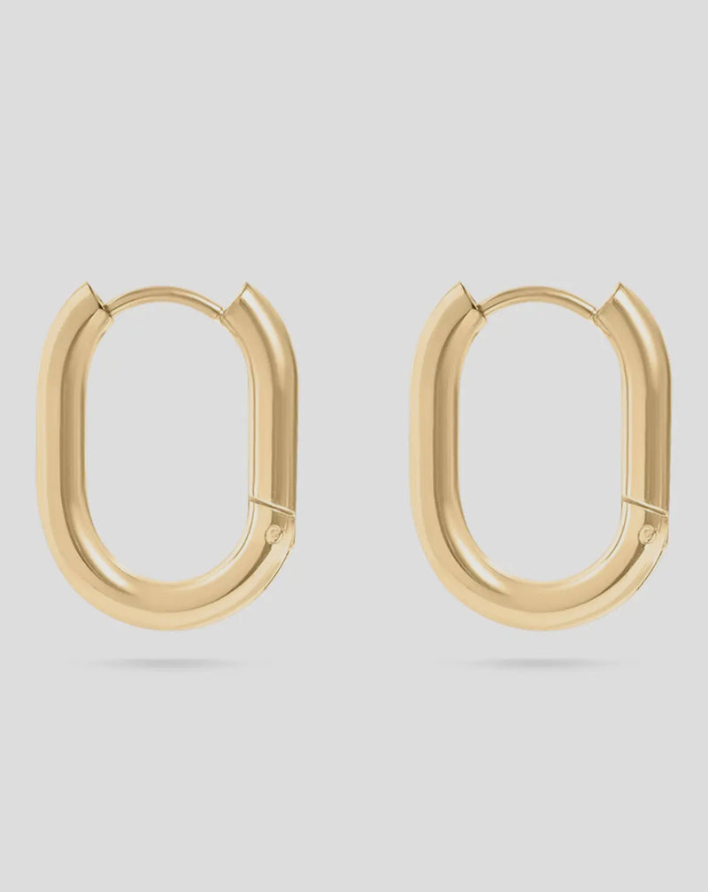 Give Me A Huggie Oval Earrings