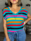 Stasia Knitted Striped Top