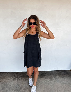 Millie Overall Dress (Charcoal)