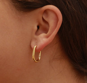 Give Me A Huggie Oval Earrings