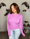 Babs Blouson Sleeve Sweater (Mauve)