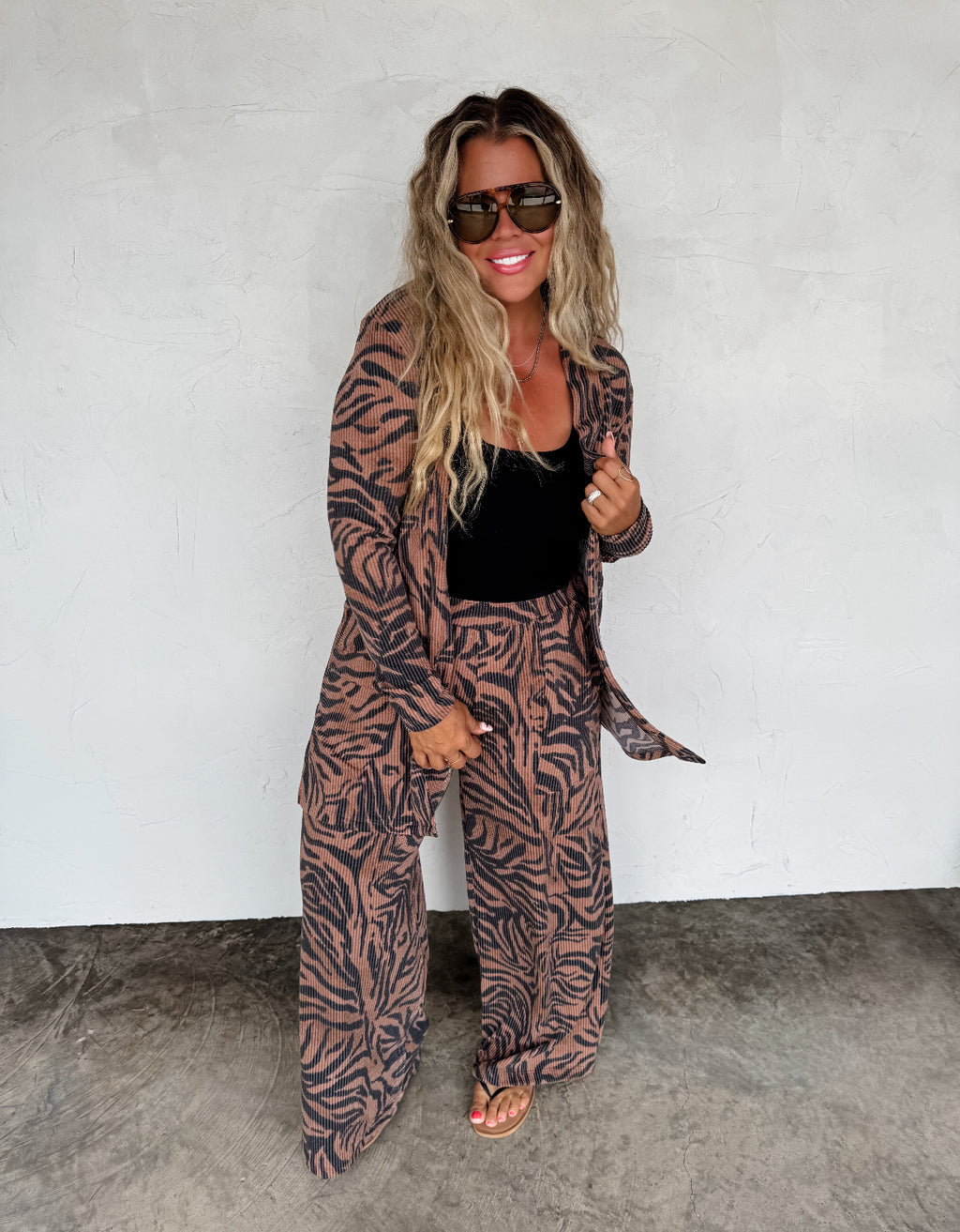 Haddie Cardigan (Zebra Mauve)