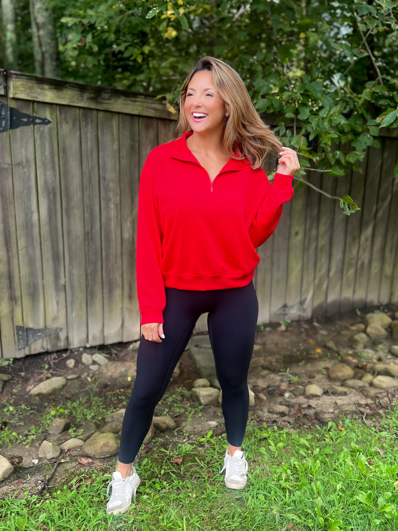 Scuba Half Zip Pullover (Red)
