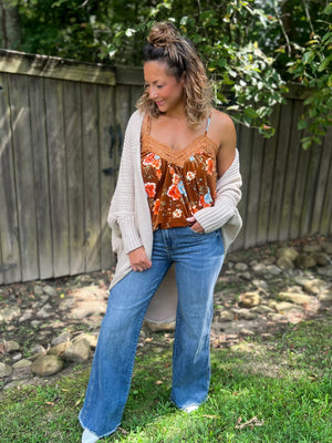 Fall Into Love Velvet Lace Tank