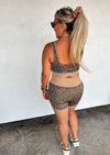 Cheetah Girl Bra & Biker Shorts Set