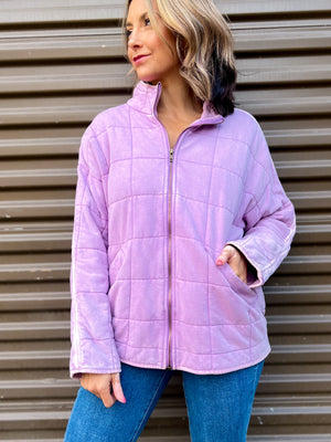 Je Quilted Jacket (Purple)