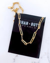 18K Gold Plated Classic Paper Clip Necklace