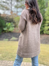 Tailored Look Cardigan (Heathered Beige)