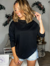 Organic Cotton Boyfriend Top (Black)