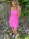 Ready To Swoon Off The Shoulder Pink Dress