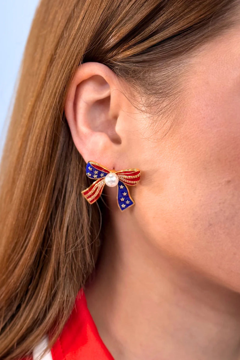 Sweet Liberty Bow Earrings / PRE-ORDER / Ships by 5-16
