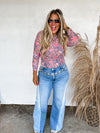 Floral Fusion Mesh Top