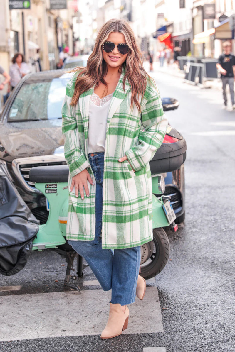 The Jackie Plaid Coat