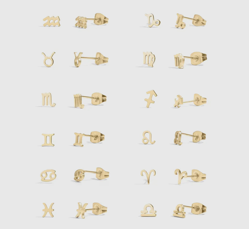 Zodiac Earrings (Gold)