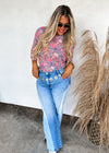 Floral Fusion Mesh Top