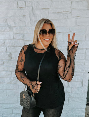 Roxy Lace Top (Black)