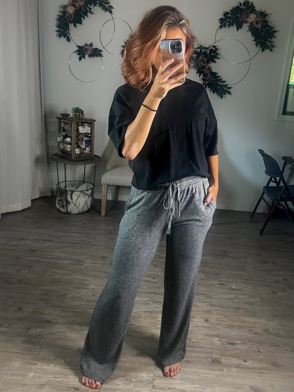 Melange Hacci Drawstring Pants