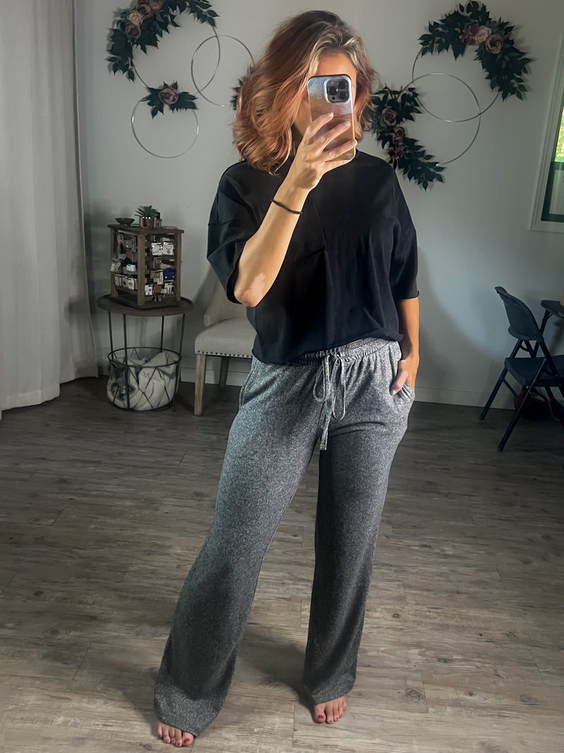 Melange Hacci Drawstring Pants