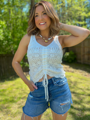 Willow Knitted Tank with Drawstring