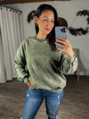 Essential Mineral Wash Sweatshirt (Olive)