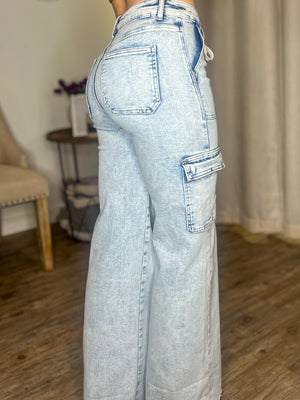 Risen Cargo Drawstring Jeans