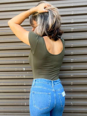 Every Day Easy Bodysuit (Olive)