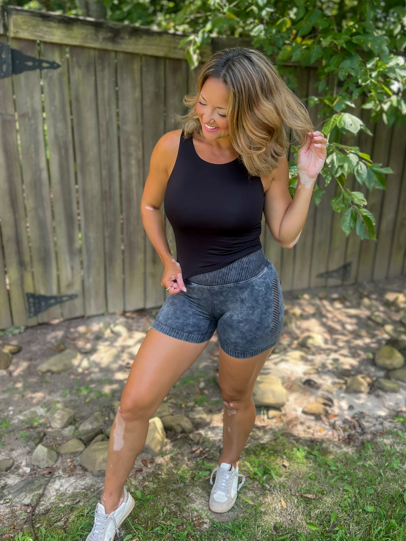 Get It Girl Biker Shorts (Charcoal)